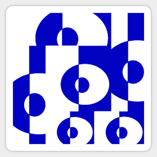 Simply blue and white circle Sticker